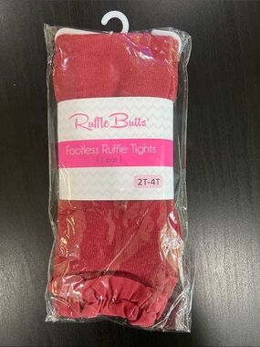 Ruffle Butts Footless Ruffle Tights - Rosewood size 2-4